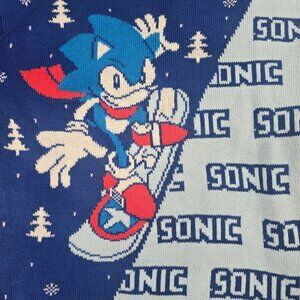 Sonic The Hedgehog Ugly Christmas Sweater, Kids Large Sega Cotton/Acrylic